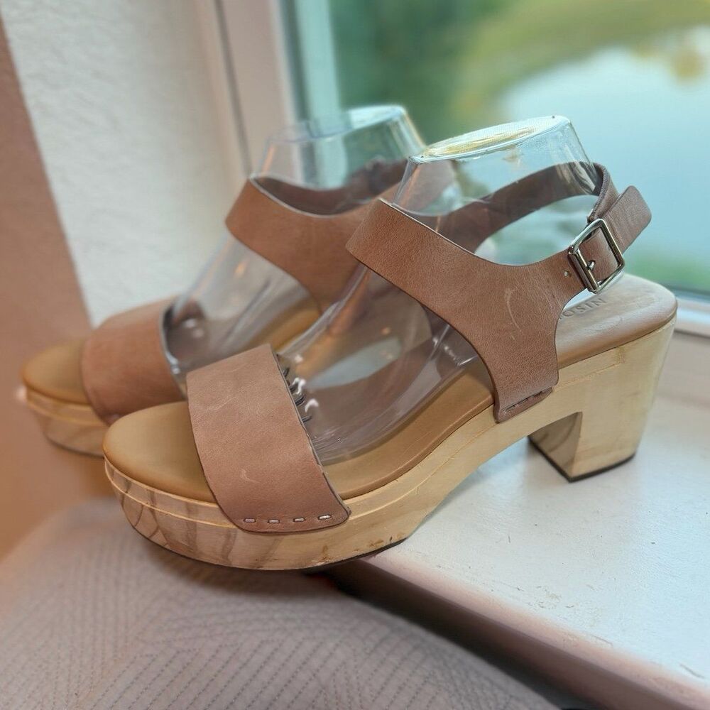 Nisolo All Day Open Toe Leather Clog Heel Sandals Women’s Size 9.5 - Picture 2 of 12